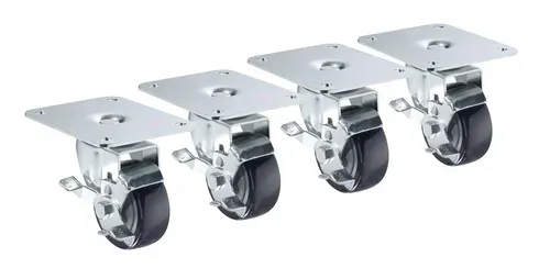 Krowne Metal Krowne Metal 28-170S 4" x 5" Plate caster with 3" wheel (set of 4)