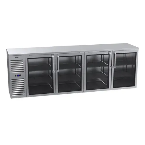 Krowne Metal Krowne Metal BS108 Silver 4 Solid Door Refrigerated Back Bar Storage Cabinet