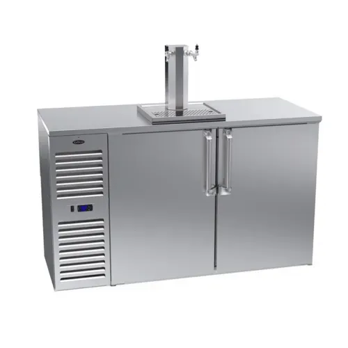 Krowne Metal Krowne Metal DB60 2 Taps 1/2 Barrel Draft Beer Cooler - Stainless Steel, 2 Kegs Capacity