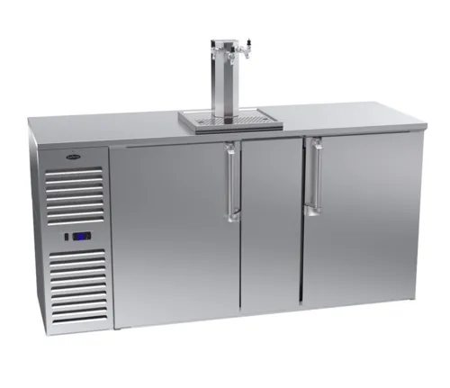 Krowne Metal Krowne Metal DB72 3 Taps 1/2 Barrel Draft Beer Cooler - Stainless Steel, 3 Kegs Capacity, 115 Volts