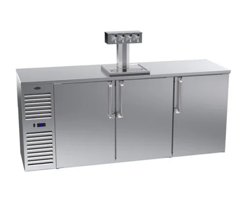 Krowne Metal Krowne Metal DB84 4 Taps 1/2 Barrel Draft Beer Cooler - Stainless Steel, 4 Kegs Capacity, 115 Volts