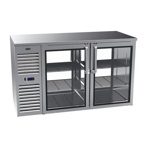 Krowne Metal Krowne Metal KPT60L Silver 4 Solid Door Refrigerated Back Bar Storage Cabinet, 115 Volts
