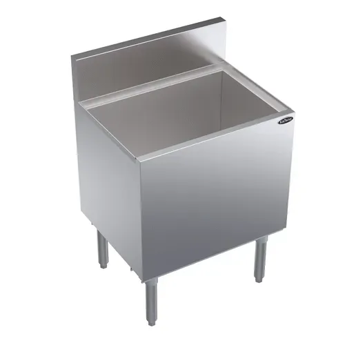 Krowne Metal Krowne Metal KR19-24DP-10 Royal Series Underbar Ice Bin/Cocktail Unit, Stainless Steel with 100 lbs. Ice Capacity Bottle Wells 10-Circuit Cold Plate - 24.00"W x 19.00"D