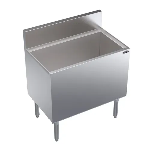 Krowne Metal Krowne Metal KR19-30DP-10 Royal Series Underbar Ice Bin/Cocktail Unit, Stainless Steel with 120 lbs. Ice Capacity Bottle Wells 10-Circuit Cold Plate - 30.00"W x 19.00"D