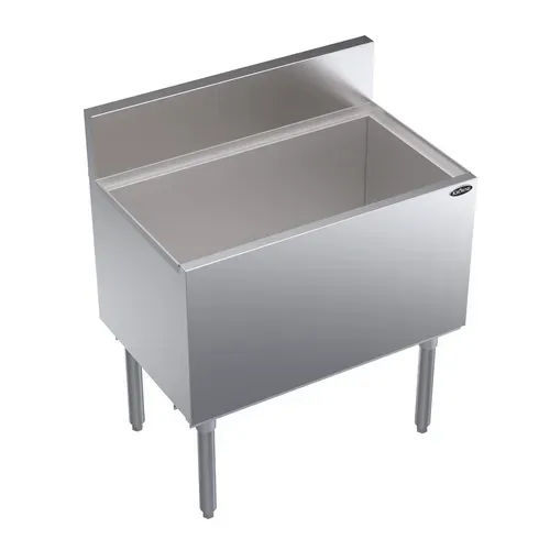 Krowne Metal Krowne Metal KR19-30DP Royal Series Underbar Ice Bin/Cocktail Unit, Stainless Steel with 120 lbs. Ice Capacity Bottle Wells - 30.00"W x 19.00"D