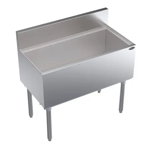 Krowne Metal Krowne Metal KR19-36 Royal Series Underbar Ice Bin/Cocktail Unit, Stainless Steel with 115 lbs. Ice Capacity Bottle Wells - 36.00"W x 19.00"D
