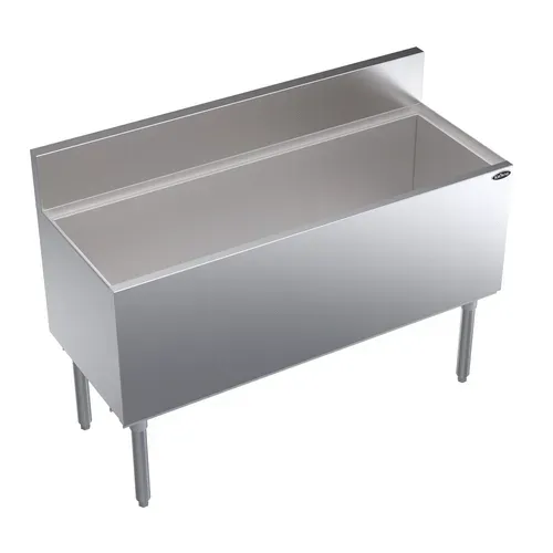 Krowne Metal Krowne Metal KR19-48-10 Royal Series Underbar Ice Bin/Cocktail Unit, Stainless Steel with 160 lbs. Ice Capacity Bottle Wells 10-Circuit Cold Plate - 48.00"W x 19.00"D
