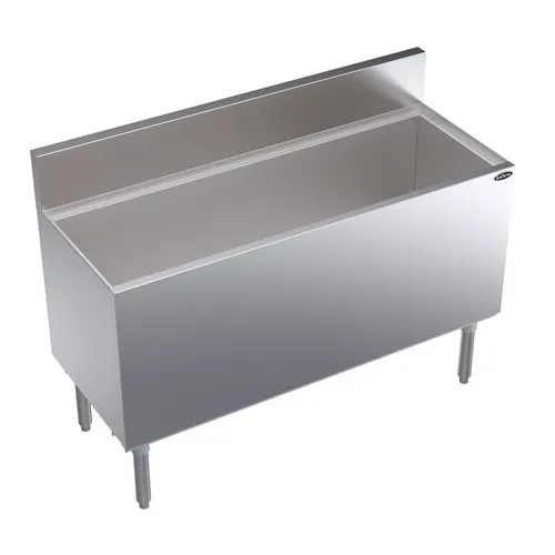 Krowne Metal Krowne Metal KR19-48DP-10 Royal Series Underbar Ice Bin/Cocktail Unit, Stainless Steel with 178 lbs. Ice Capacity Bottle Wells 10-Circuit Cold Plate - 48.00"W x 19.00"D