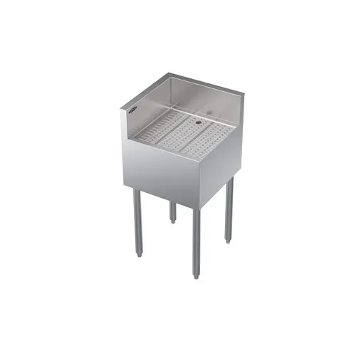 Krowne Metal Krowne Metal KR19-C18L Underbar Drainboard, Freestanding with 6-1/2"H Backsplash - 18"W x 19"D