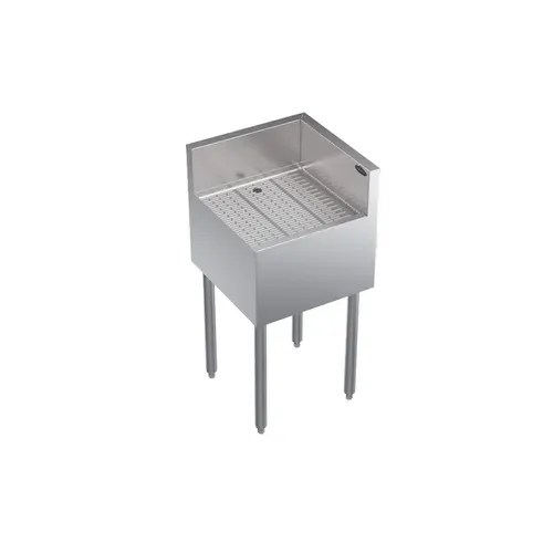 Krowne Metal Krowne Metal KR19-C18R Underbar Drainboard, Freestanding with 6-1/2"H Backsplash - 18"W x 19"D