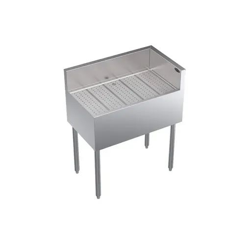 Krowne Metal Krowne Metal KR19-C30R Underbar Drainboard, Freestanding with 6-1/2"H Backsplash - 30"W x 19"D