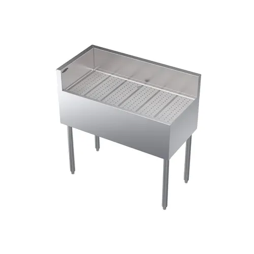 Krowne Metal Krowne Metal KR19-C36L Underbar Drainboard, Freestanding with 6-1/2"H Backsplash - 36"W x 19"D