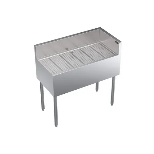 Krowne Metal Krowne Metal KR19-C36R Underbar Drainboard, Freestanding with 6-1/2"H Backsplash - 36"W x 19"D