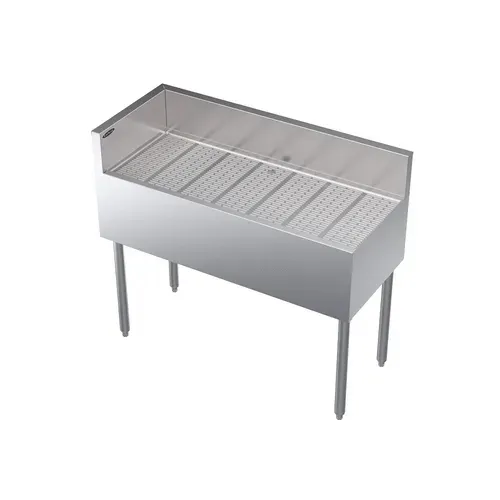 Krowne Metal Krowne Metal KR19-C42L Underbar Drainboard, Freestanding with 6-1/2"H Backsplash - 42"W x 19"D