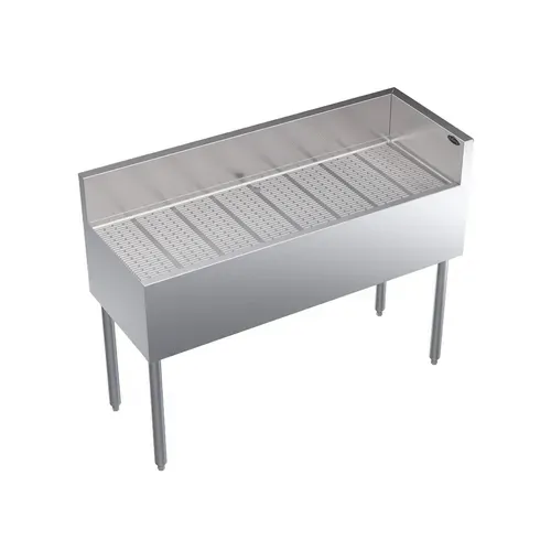 Krowne Metal Krowne Metal KR19-C48R Underbar Drainboard, Freestanding with 6-1/2"H Backsplash - 48"W x 19"D