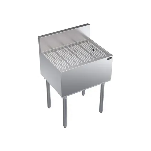 Krowne Metal Krowne Metal KR19-GS24 Underbar Drainboard, Freestanding with 6-1/2"H Backsplash - 24"W x 19"D