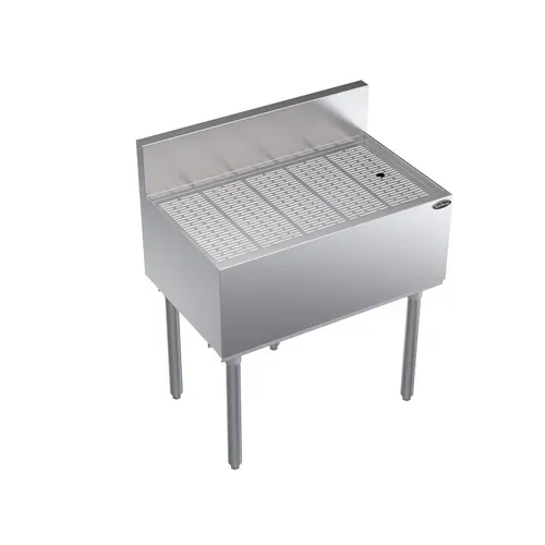 Krowne Metal Krowne Metal KR19-GS30 Underbar Drainboard, Freestanding with 6-1/2"H Backsplash - 30"W x 19"D
