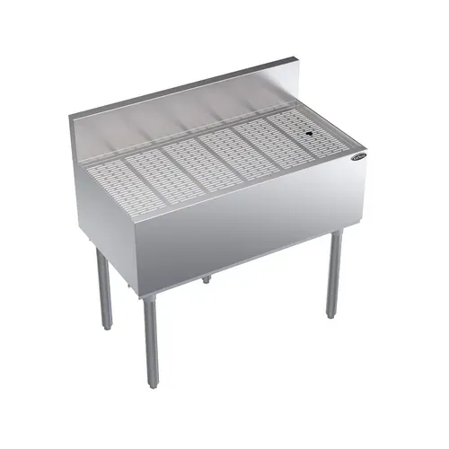 Krowne Metal Krowne Metal KR19-GS36 Underbar Drainboard, Freestanding with 6-1/2"H Backsplash - 36"W x 19"D
