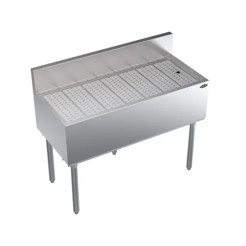 Krowne Metal Krowne Metal KR19-GS42 Underbar Drainboard, Freestanding with 6-1/2"H Backsplash - 42"W x 19"D
