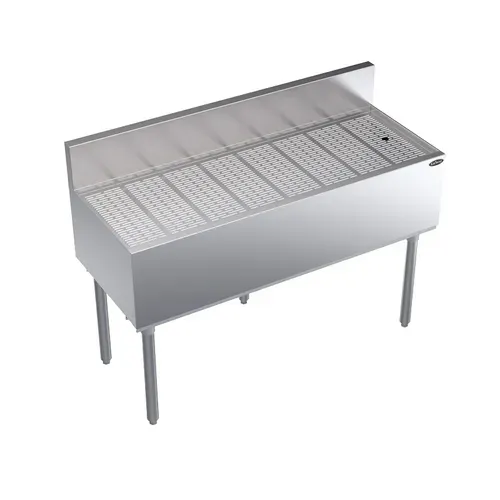 Krowne Metal Krowne Metal KR19-GS48 Underbar Drainboard, Freestanding with 6-1/2"H Backsplash - 48"W x 19"D