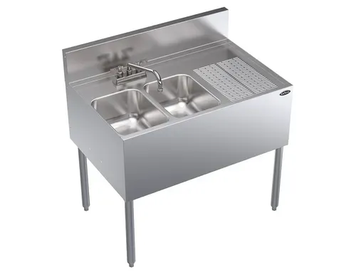 Krowne Metal Krowne Metal KR24-32L Underbar Sink Unit, Compartment with and / - 36"W x 24"D