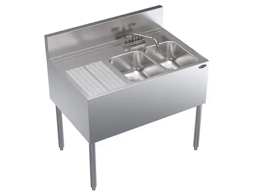Krowne Metal Krowne Metal KR24-32R Underbar Sink Unit, Compartment with and / - 36"W x 24"D