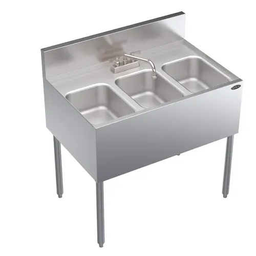 Krowne Metal Krowne Metal KR24-33C Underbar Sink Unit, Compartment with and / - 36.00"W x 24.00"D