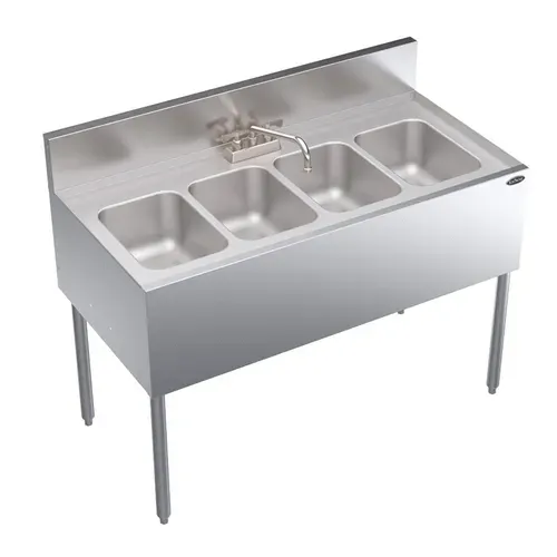 Krowne Metal Krowne Metal KR24-44C Underbar Sink Unit, Compartment with and / - 48.00"W x 24.00"D