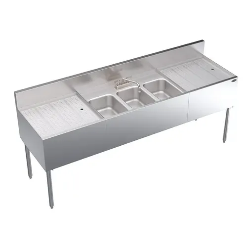 Krowne Metal Krowne Metal KR24-73C Underbar Sink Unit, Compartment with and / - 84.00"W x 24.00"D