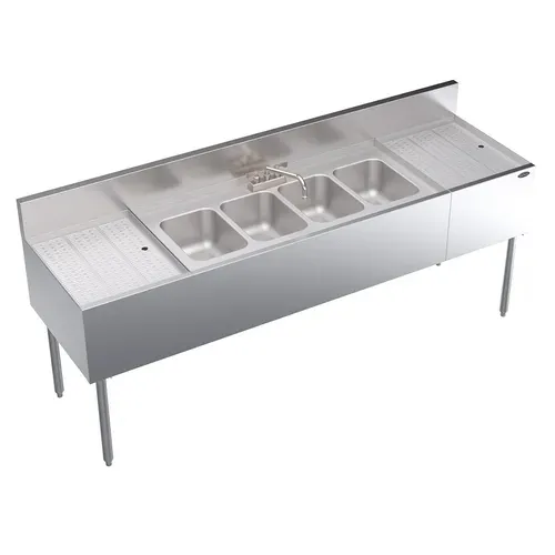 Krowne Metal Krowne Metal KR24-74C Underbar Sink Unit, Compartment with and / - 84.00"W x 24.00"D