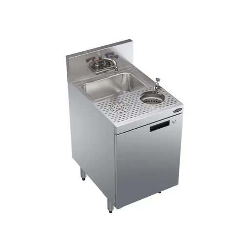 Krowne Metal Krowne Metal KR24-MS18-C Underbar Sink Unit, Compartment with and / - 18.00"W x 24.00"D