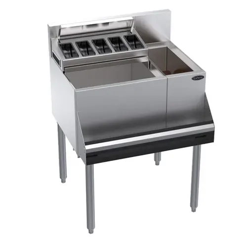 Krowne Metal Krowne Metal KR24-MS26L Underbar Ice Bin/Cocktail Station, Bottle Well Bin