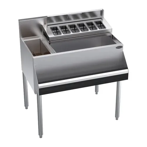 Krowne Metal Krowne Metal KR24-MS32R Underbar Ice Bin/Cocktail Station, Bottle Well Bin