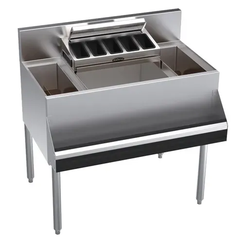 Krowne Metal Krowne Metal KR24-MS34C Underbar Ice Bin/Cocktail Station, Bottle Well Bin