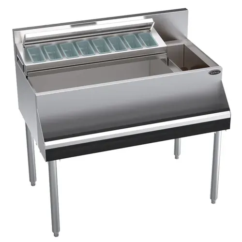 Krowne Metal Krowne Metal KR24-MS38L-10 Underbar Ice Bin/Cocktail Station, Bottle Well Bin