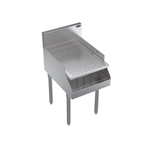 Krowne Metal Krowne Metal KR24-RG18 Underbar Drainboard, Freestanding with 6-1/2"H Backsplash - 18"W x 24"D