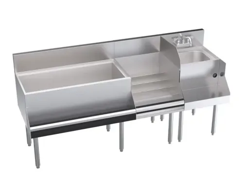 Krowne Metal Krowne Metal KR24-W72D-10 Royal Series Underbar Ice Bin/Cocktail Station