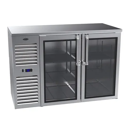 Krowne Metal Krowne Metal NS52 Silver 2 Solid Door Refrigerated Back Bar Storage Cabinet, 115 Volts