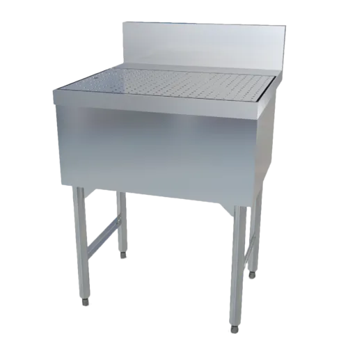 LaCrosse Cooler CLW18 Underbar Drainboard, Freestanding with Stainless Steel Construction 6"H Backsplash - 18"W x 24"D