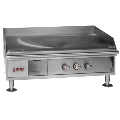 Lang Manufacturing 124TM Marine Series 24'' Countertop Electric Griddle with Thermostatic Controls, 208-240/480 Volts