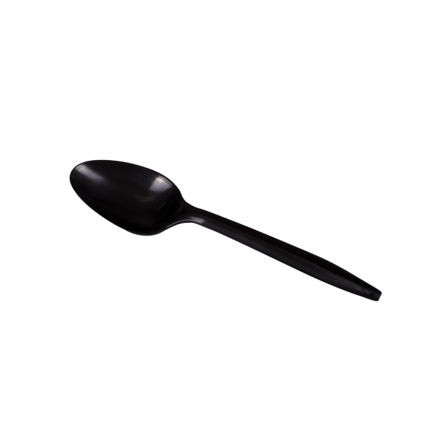 Karat U2003B Karat PP Plastic Medium Weight Tea Spoons Bulk Box, Black - 1,000 pcs