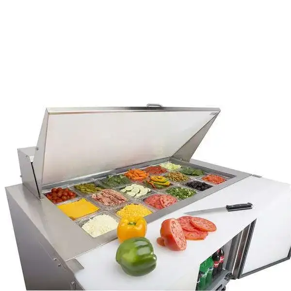 Maxx Cold MXCR48MHC 48.20'' 2 Door Mega Top Refrigerated Sandwich / Salad Prep Table