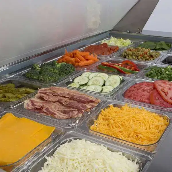 Maxx Cold MXCR72MHC 71.70'' 3 Door Mega Top Refrigerated Sandwich / Salad Prep Table