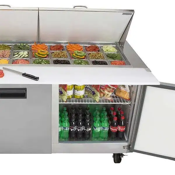 Maxx Cold MXCR72MHC 71.70'' 3 Door Mega Top Refrigerated Sandwich / Salad Prep Table