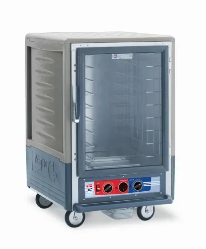 Metro C535-MFC-4-GY C5™ 3 Series with Grey Insulation Armour™ Half Height Clear Door Insulated Mobile Proofing and Holding Cabinet, 120 Volts