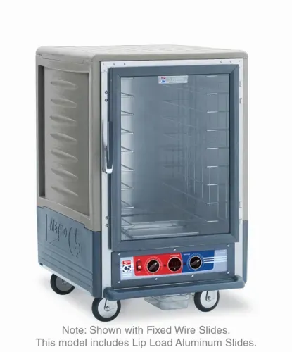 Metro C535-MFC-L-GYA C5™ 3 Series with Grey Insulation Armour™ Half Height Clear Door Insulated Mobile Proofing and Holding Cabinet, 120 Volts