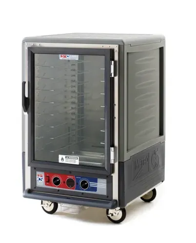 Metro C535-MFC-U-GY C5™ 3 Series with Grey Insulation Armour™ Half Height Clear Door Insulated Mobile Proofing and Holding Cabinet, 120 Volts