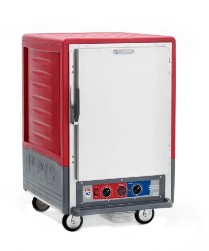 Metro C535-MFS-L C5™ 3 Series with Red Insulation Armour™ Half Height Solid Door Insulated Mobile Proofing and Holding Cabinet, 120 Volts
