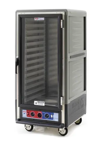 Metro C537-CLFC-L-GYA C5™ 3 Series with Grey Insulation Armour™ 3/4 Height Clear Door Insulated Mobile Proofing and Holding Cabinet, 120 Volts