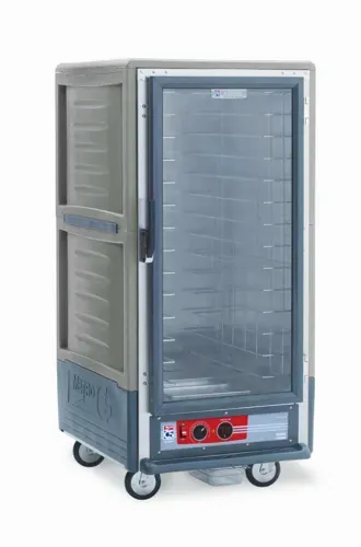 Metro C537-HFC-4-GY C5™ 3 Series with Grey Insulation Armour™ 3/4 Height Clear Door Mobile Heated Holding Cabinet, 120 Volts